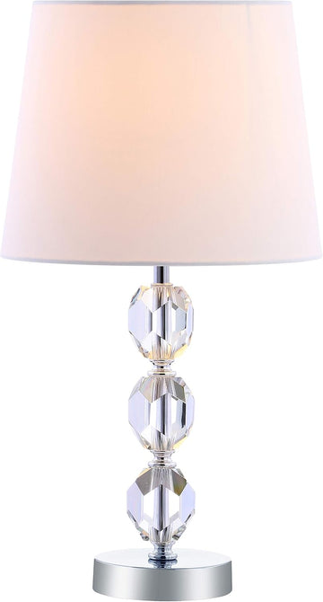 SAFAVIEH Lighting Collection Brockton Clear Crystal/ Chrome 19-inch Bedroom Living Room Home Office 
