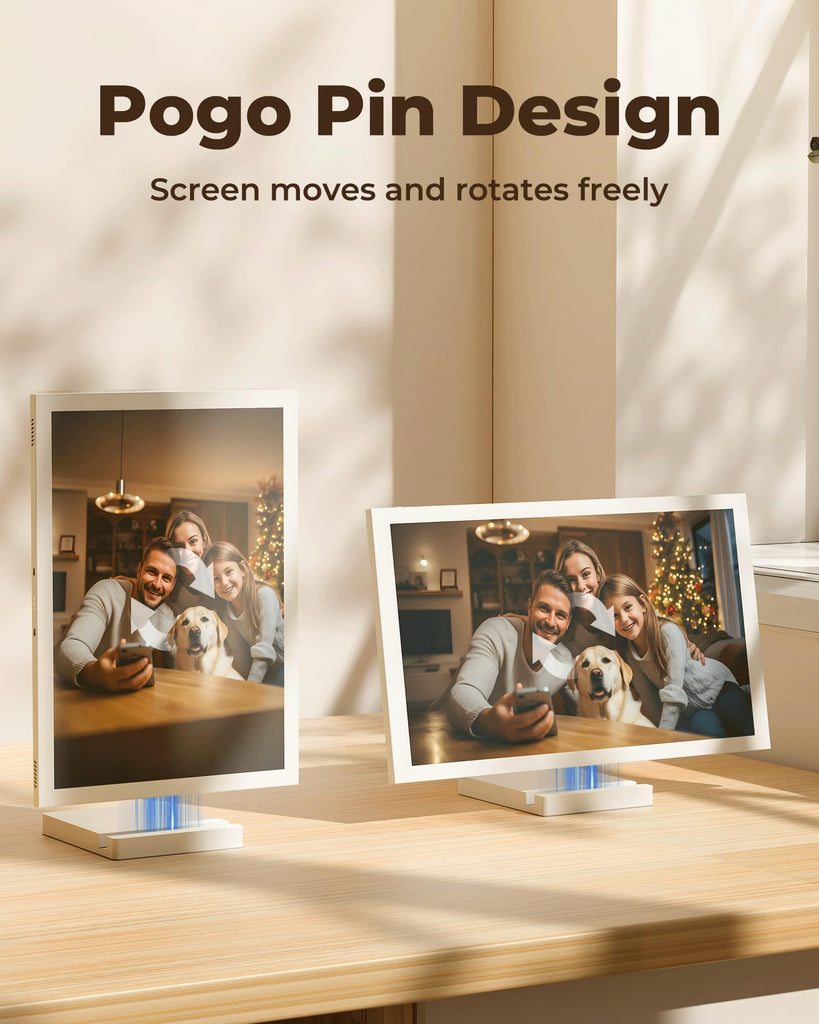 WiFi Digital Picture Frame with 64GB Storage, 10.1" HD Touch Screen Digital Photo Frame, 5000mAh Battery, Share