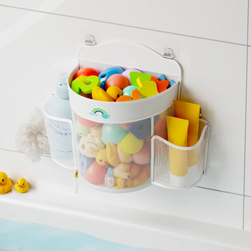 Hanging Bath Toy Storage, Quick Dry Mesh Holder for Kids Bathtubs