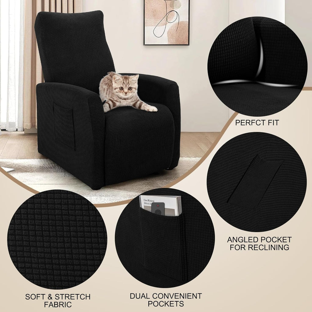 Recliner Chair Cover Jacquard Chair Covers 4 Piece