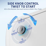 Compact Smart Toilet with Bidet Built In for Small Bathroom, Microbubble Wash Auto Flush Water Filter