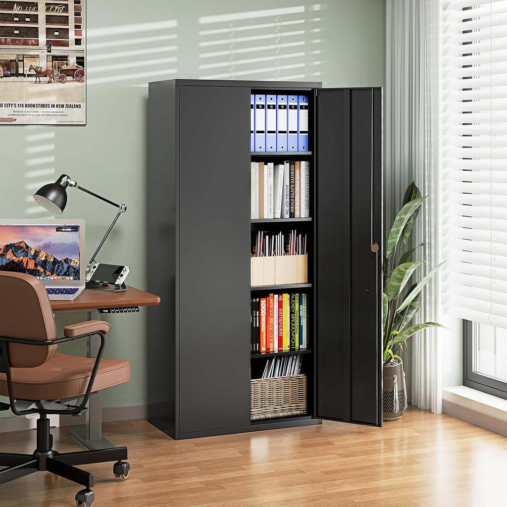 Metal Garage Storage Cabinets with Lock Door and Adjustable Shelves, Steel Tool Cabinets ,Warehouse Organisieren