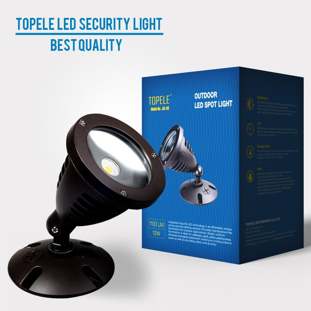 1100LM LED Flood Light, Landscape Spotlight, 5000K Outdoor Light Fixture | Exterior Flood Lights Fixture with CREE