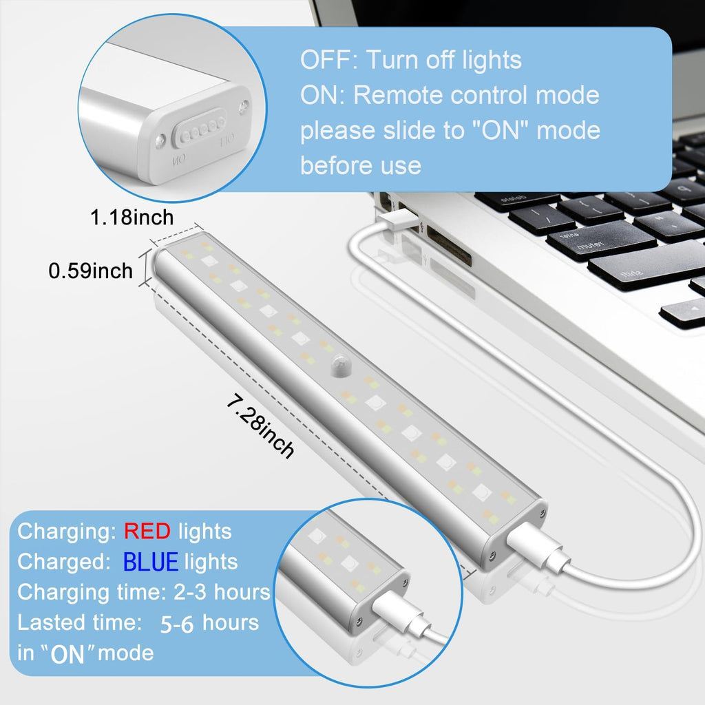 Under Cabinet Lighting Wireless with Remote, 6 Pack