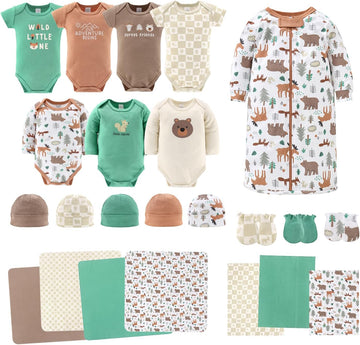 Baby Layette Gift Set for Boys - 23 Piece New Born Boy Gift Set, Baby Clothes & Newborn Essentials Must Haves