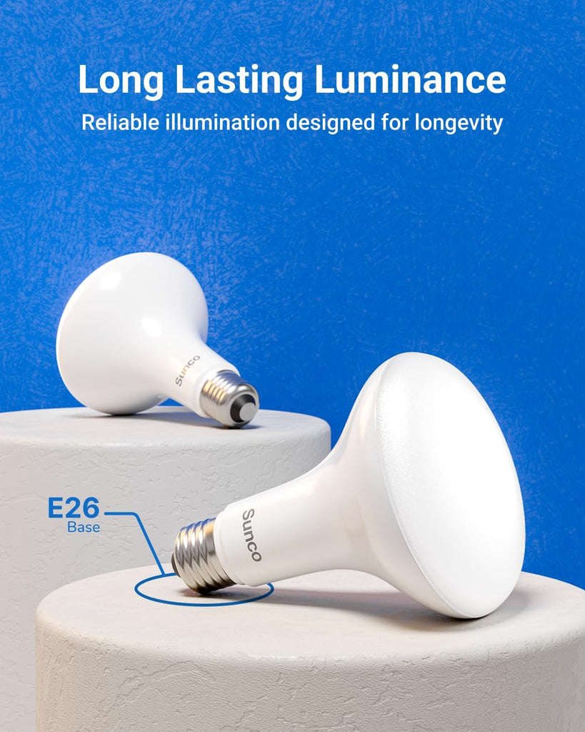 12 Pack BR30 LED Bulb, Recessed Can Light Bulbs, Indoor Flood Lighting, 1600 LM, 16W (100W Equivalent) 5000K Daylight