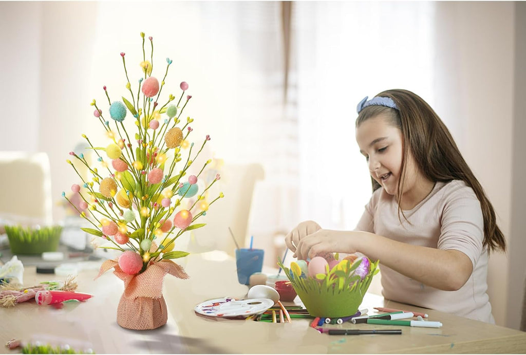 18Inch Easter Egg Tree Decorations Tabletop Spring Indoor Decor