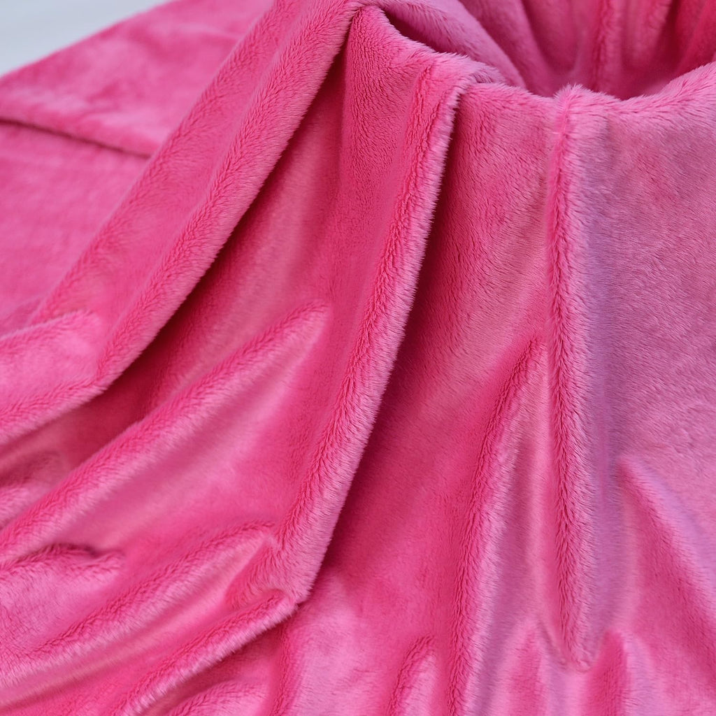 Hot Pink Super Soft Minky Fabric by The Yard, 36"x60"
