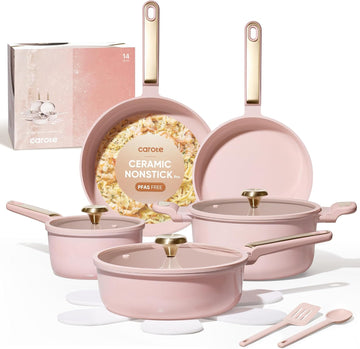 Pots and Pans Set, Ceramic Cookware Set, 14pcs | Healthy Cooking Set, Non-Toxic Induction, Ultra Durable, Easy Clean
