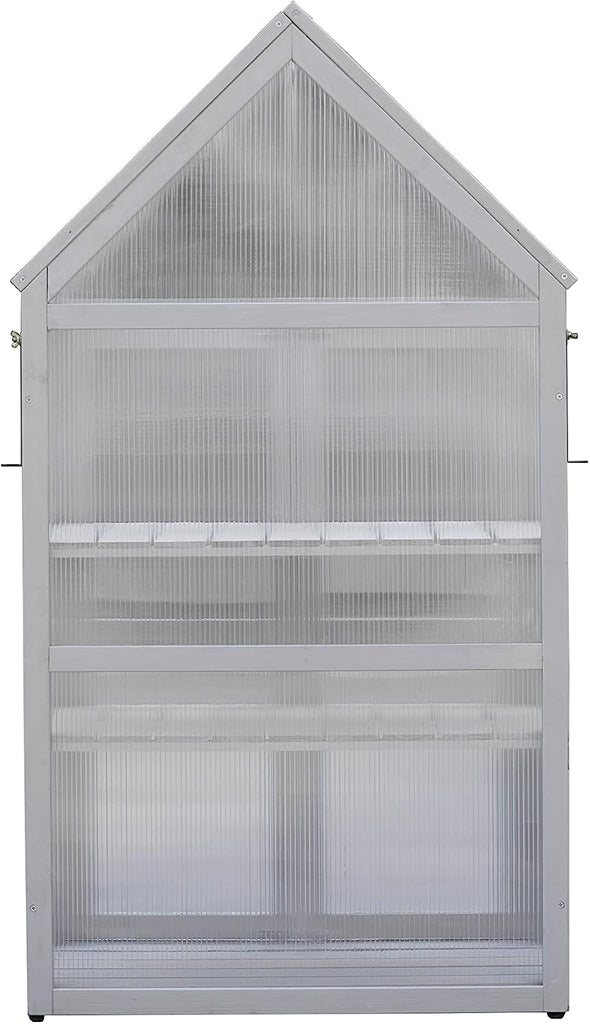 Mini Greenhouse Kit Outdoor Tiered Plant Stand with Adjustable Shelves, Small Greenhouse for Outside Patio, Indoor