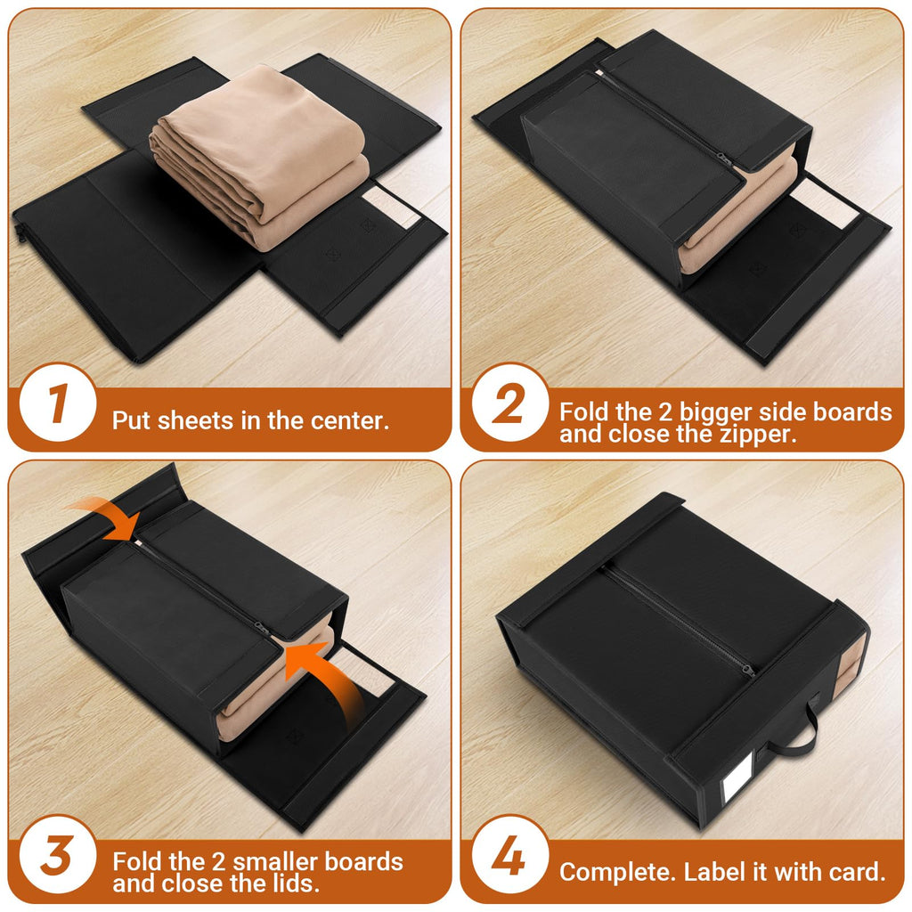 Bed Sheet Closet Organizers and Storage Under Bed Storage