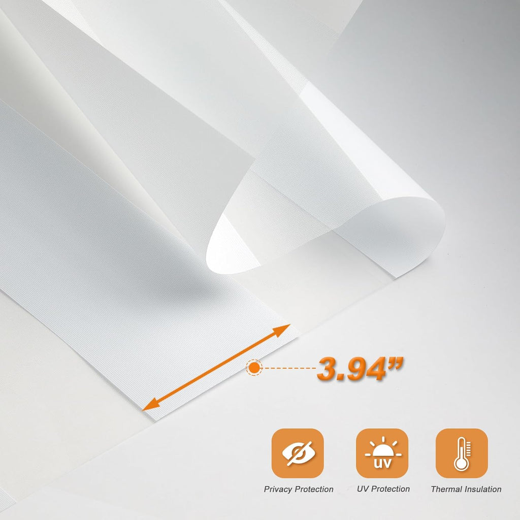 No Drill No Tool Custom Size Zebra Blind Dual Layer Privacy for Day and Night Window Blinds Light Filtering Cordless