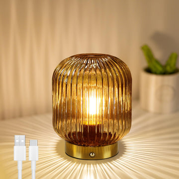 Rechargeable Table Lamp,Cordless Lamp with Memory Function,Amber