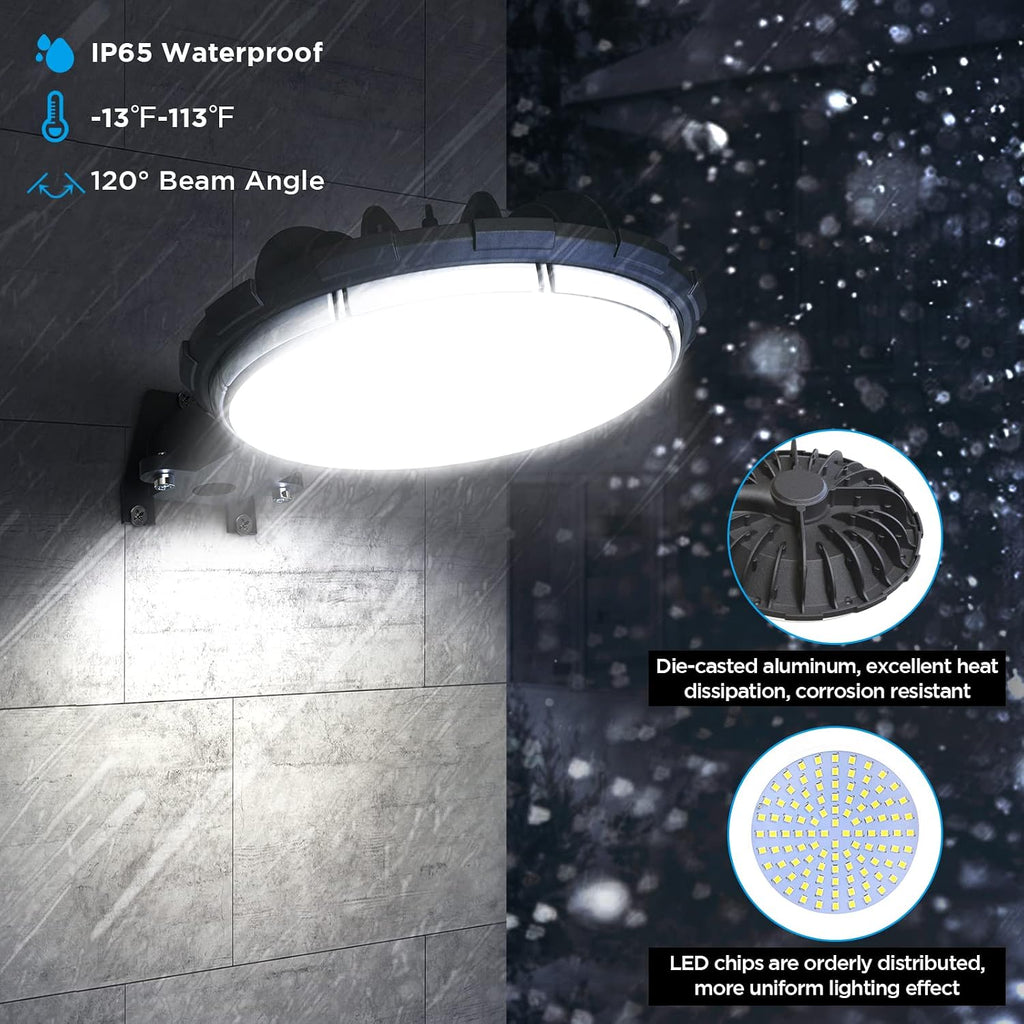 10000LM 5000K LED Barn Light Dusk to Dawn Outdoor Lighting, 1 Pc | 80W 120V Hardwire, IP65 Waterproof, Aluminum