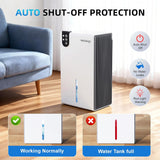 Dehumidifier for Home (85 OZ,1000 sq ft) Small Dehumidifiers for Basement, Auto Shut-Off, Sleep Mode, 7 Color Light