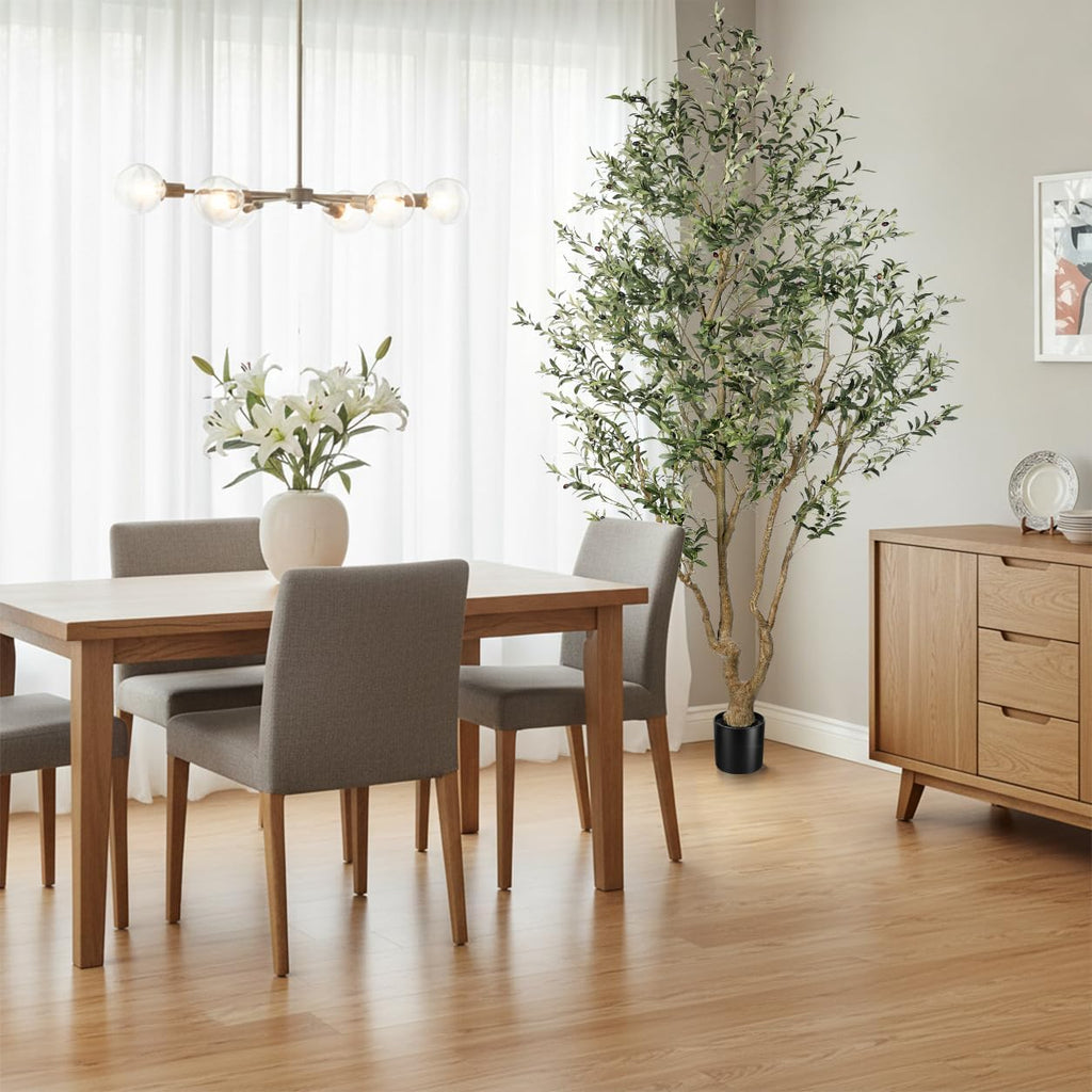 Faux Olive Tree 9ft - Tall Artificial Olive Tree Indoor Home Decor