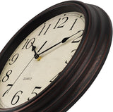 14 Inch Wall Clock Battery Operated Silent Non-Ticking Round Classic Vintage Retro Wall Clock Decorative for