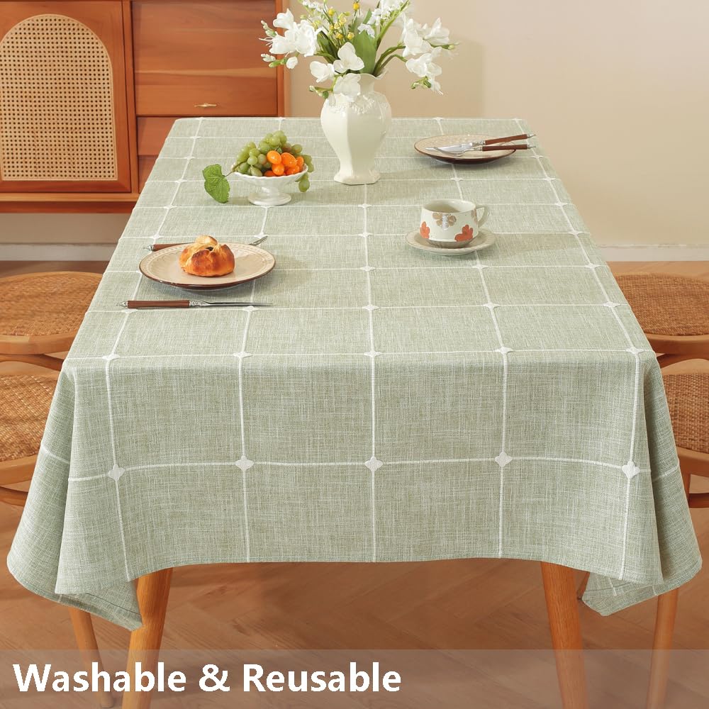 Cloth Tablecloths Green Table Cloths for RectangleTables Cotton Oblong Tablecloth for Dining Table