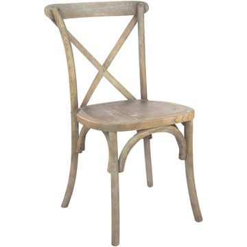 Wood X-Back Chair, Natural, 2-Pack