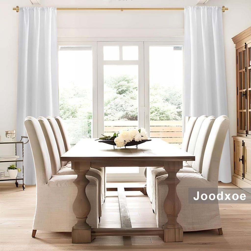 Modern Curtain Rods, 1Inch Diameter Decorative Single Window Rod Telescoping Drapery Rods Warm