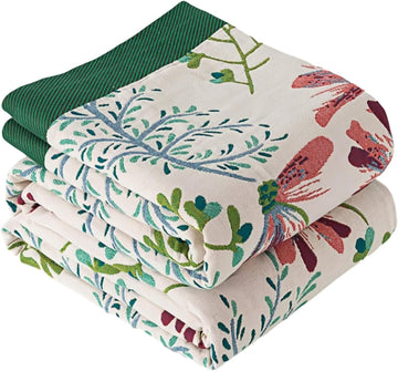 Boho Throw Blanket for Bed 100% Cotton Bohemian Blankets Ultra Soft Woven Muslin Decorative Blankets All Seasons
