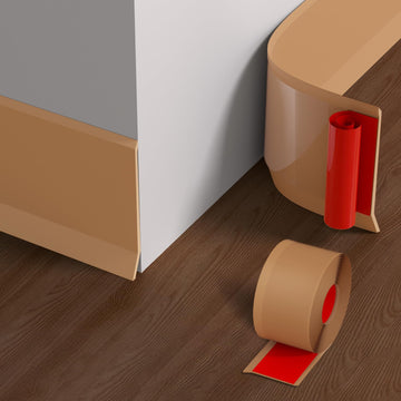 Flexible Baseboard Molding Trim, 4 Inch x 20 Feet Peel and Stick Cove Base