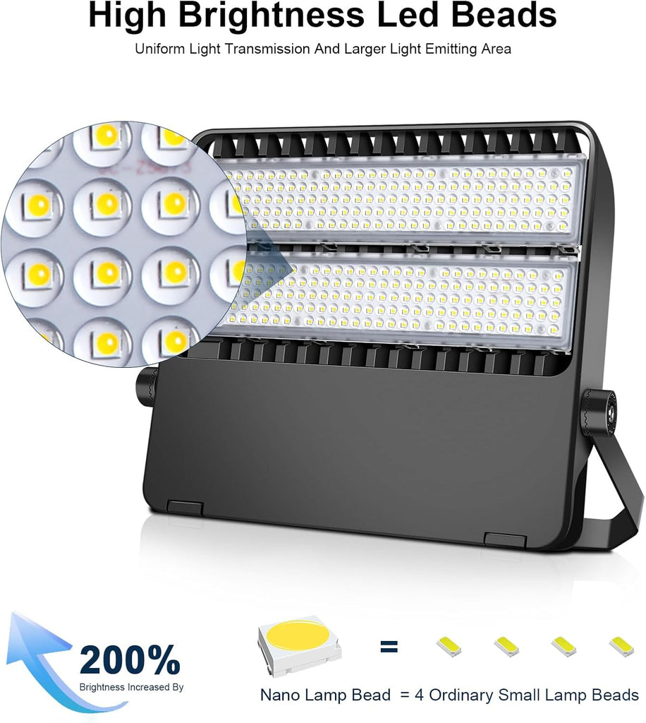 240W LED Stadium Light for Sports Arena & Parking Lot | 36000LM Super Bright Flood Light,5000K 120°Wide