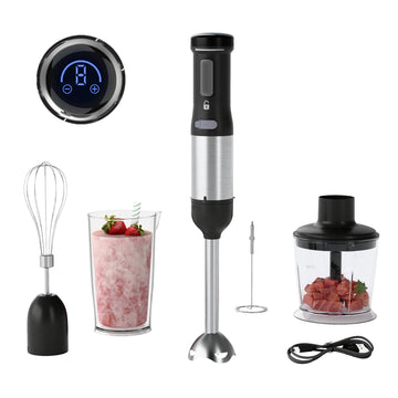 5-in-1 Cordless Immersion Blender, Touchscreen, Rechargeable Battery