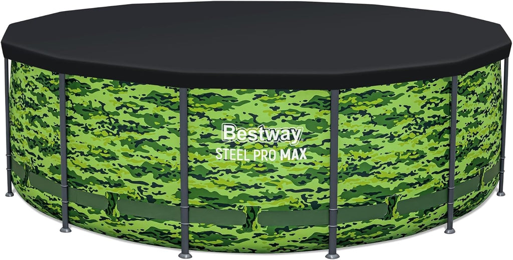 Steel Pro Max 14' x 48" Camo Pool Set with Pump and Ladder