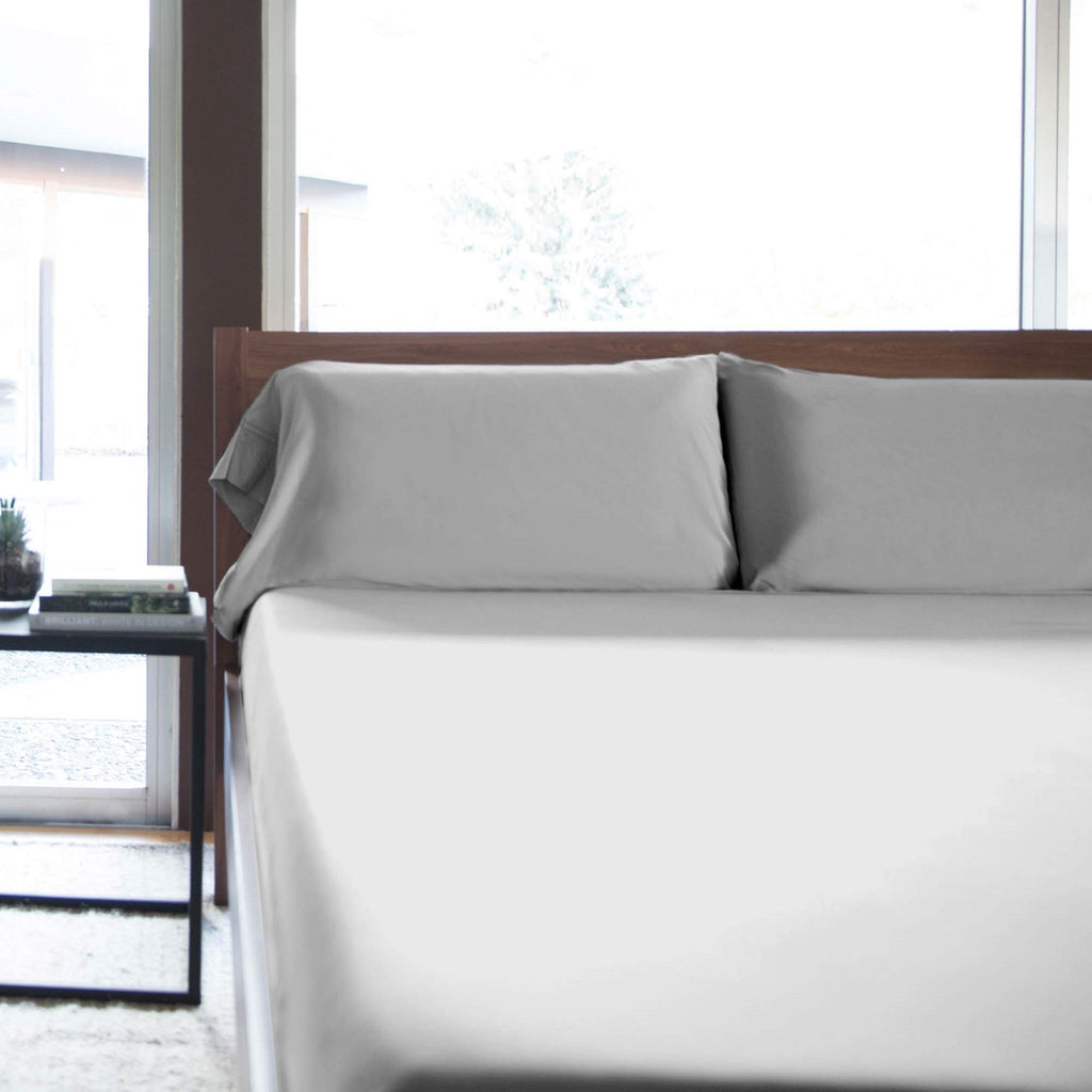 100% Rayon from Bamboo Sheet Set, King, Ash