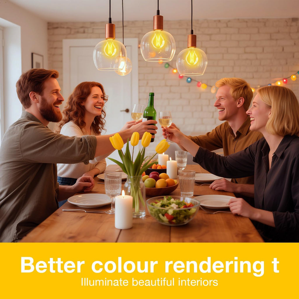 12 Pack A19 Vintage LED Edison Bulbs, 60W Equivalent, Dimmable, High Brightness 2700K Warm White, 800 Lumens, 8W E26