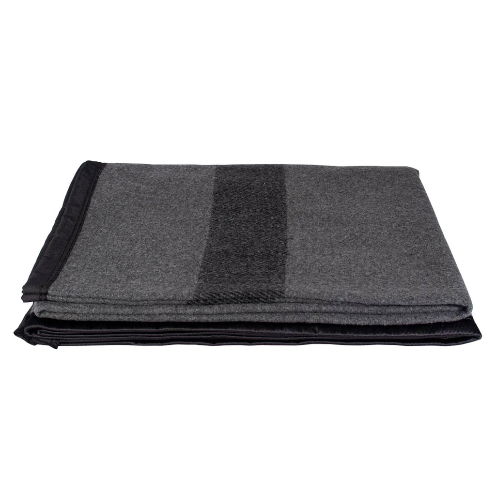 Wool Blanket - Warm Lightweight Wool Blend Blanket with Whip-Stitched Edges for Outdoor & Home Use, German Army Style