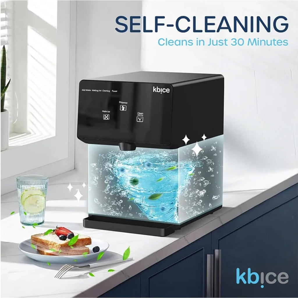 Portable Bullet Ice Maker, 24Lbs/24H, 10 Mins Fast Ice, Self-Dispensing Countertop Ice Machine with Self-Clean