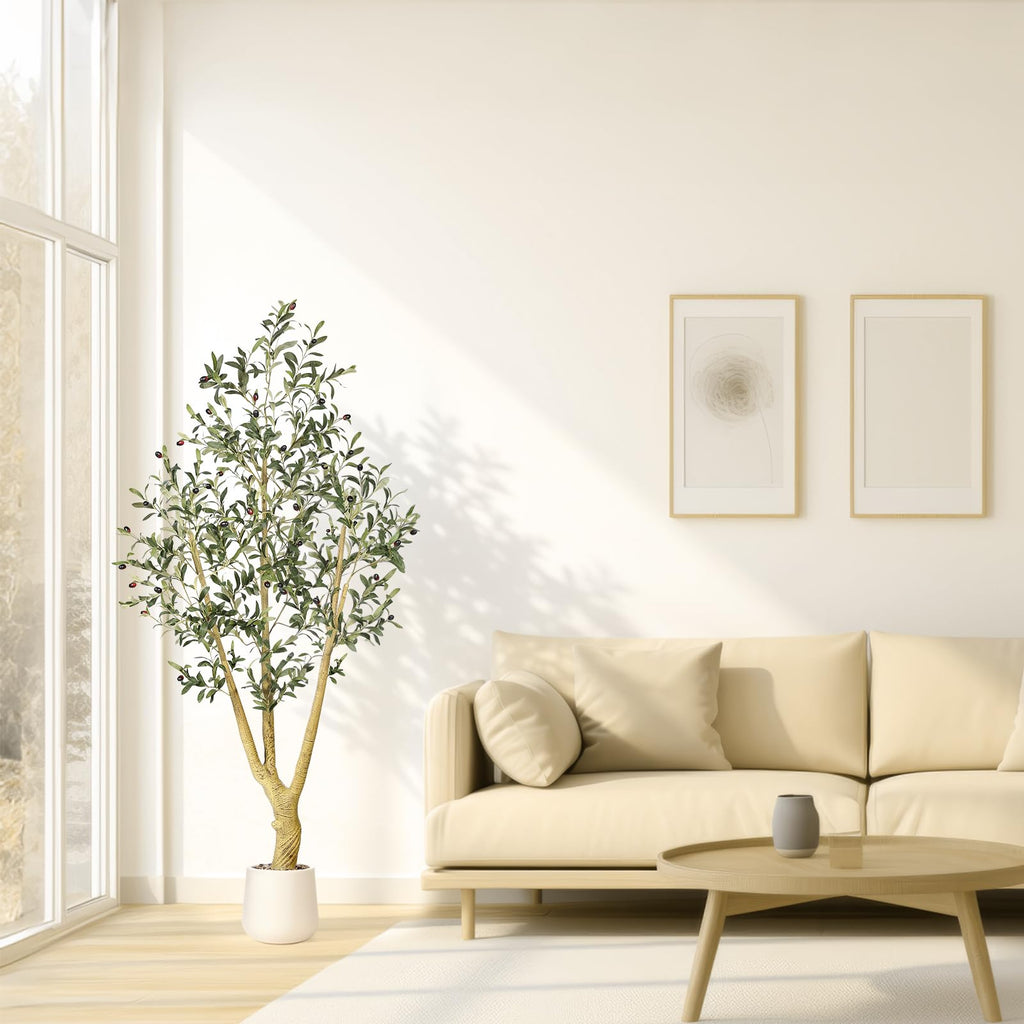 Faux Olive Tree 6ft with Large Planter, Faux Trees Decor