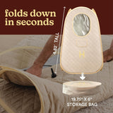 Homedics Portable Sauna - Collapsible Personal Steam Sauna for Stress Relief & Muscle Relaxation, Fast 1-Min Setup