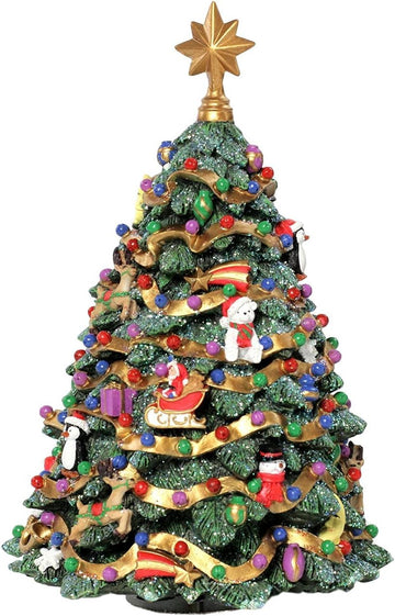 San Francisco Music Box Jingle Bell Rotating Musical Christmas Tree Figurine