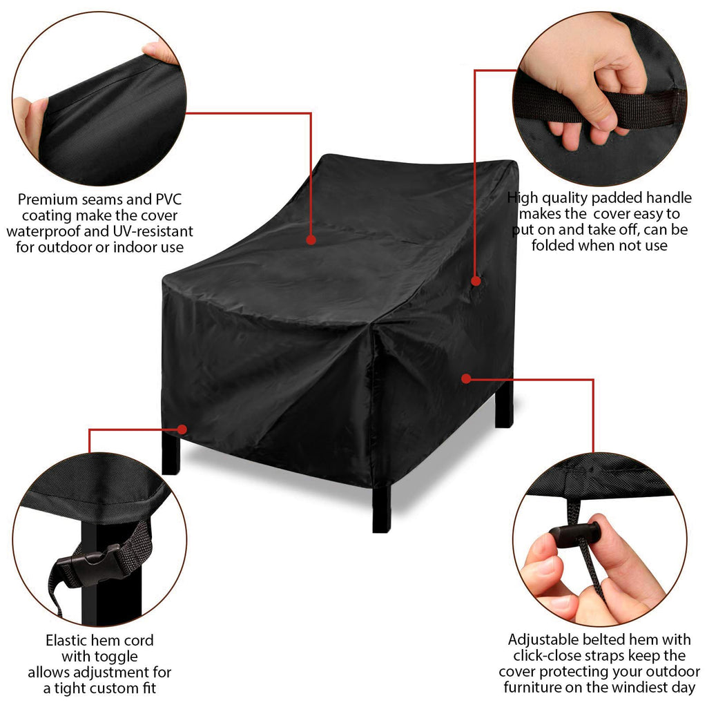 Patio Outdoor Chair Covers Waterproof 600D Heavy Duty