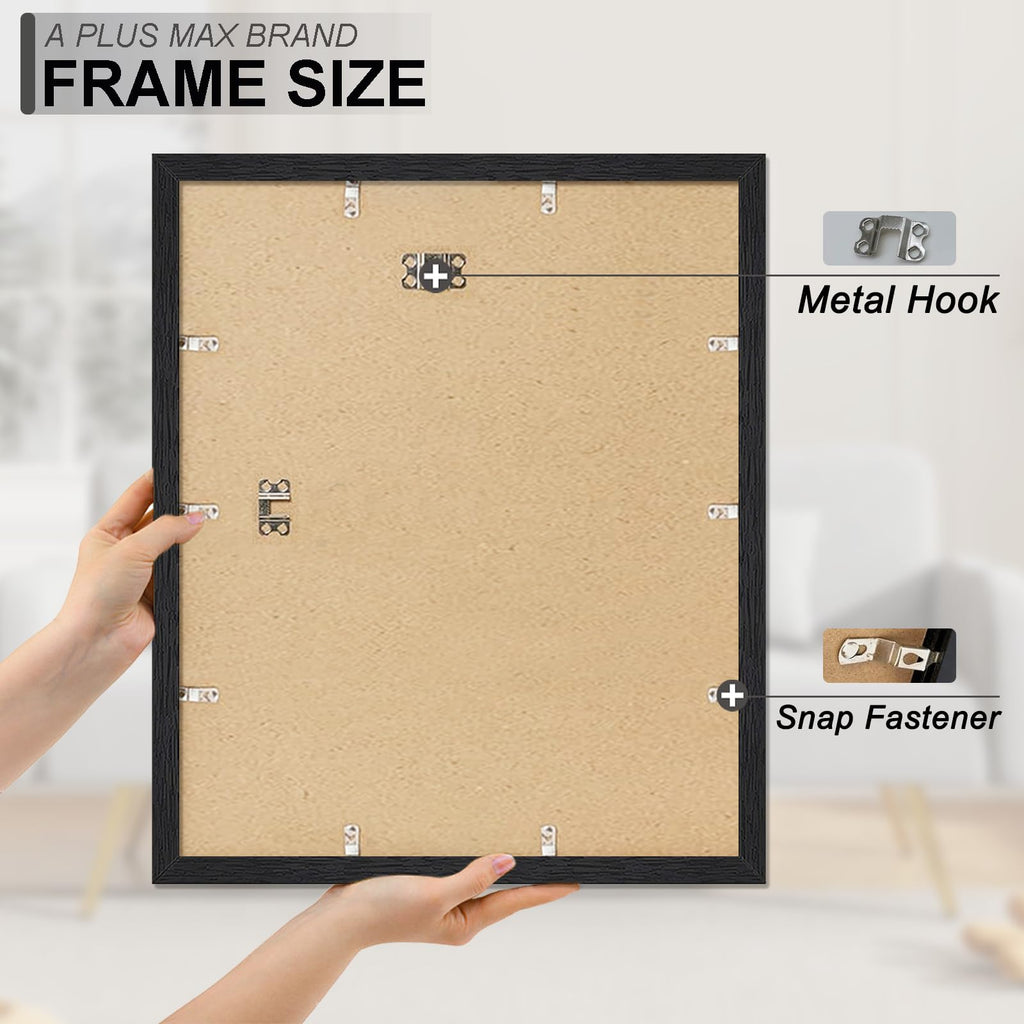 16x20 Picture Frame Black Light Weight Wall Mount