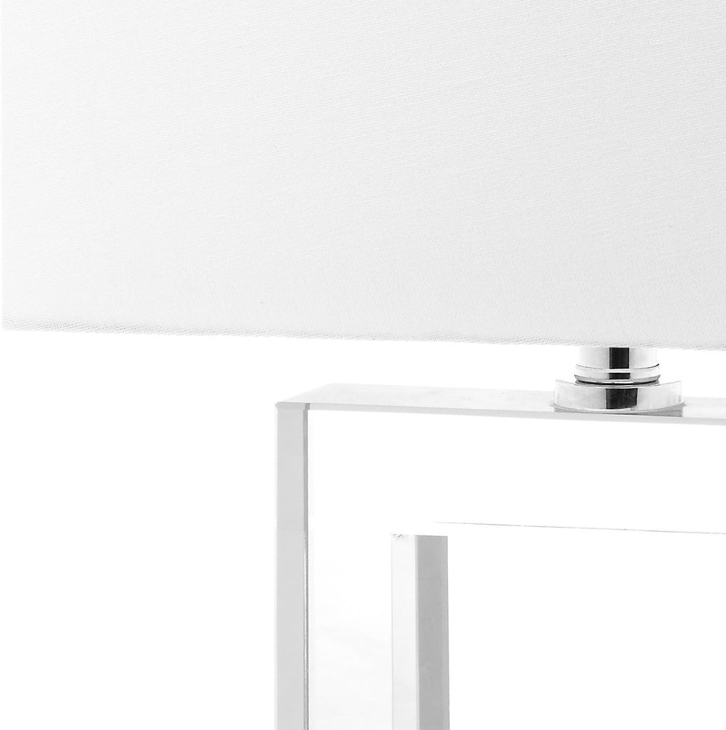 Town Square Modern Square Crystal 21-inch Bedroom Living Room Home Office Desk Nightstand Table Lamp (LED Bulb Included)