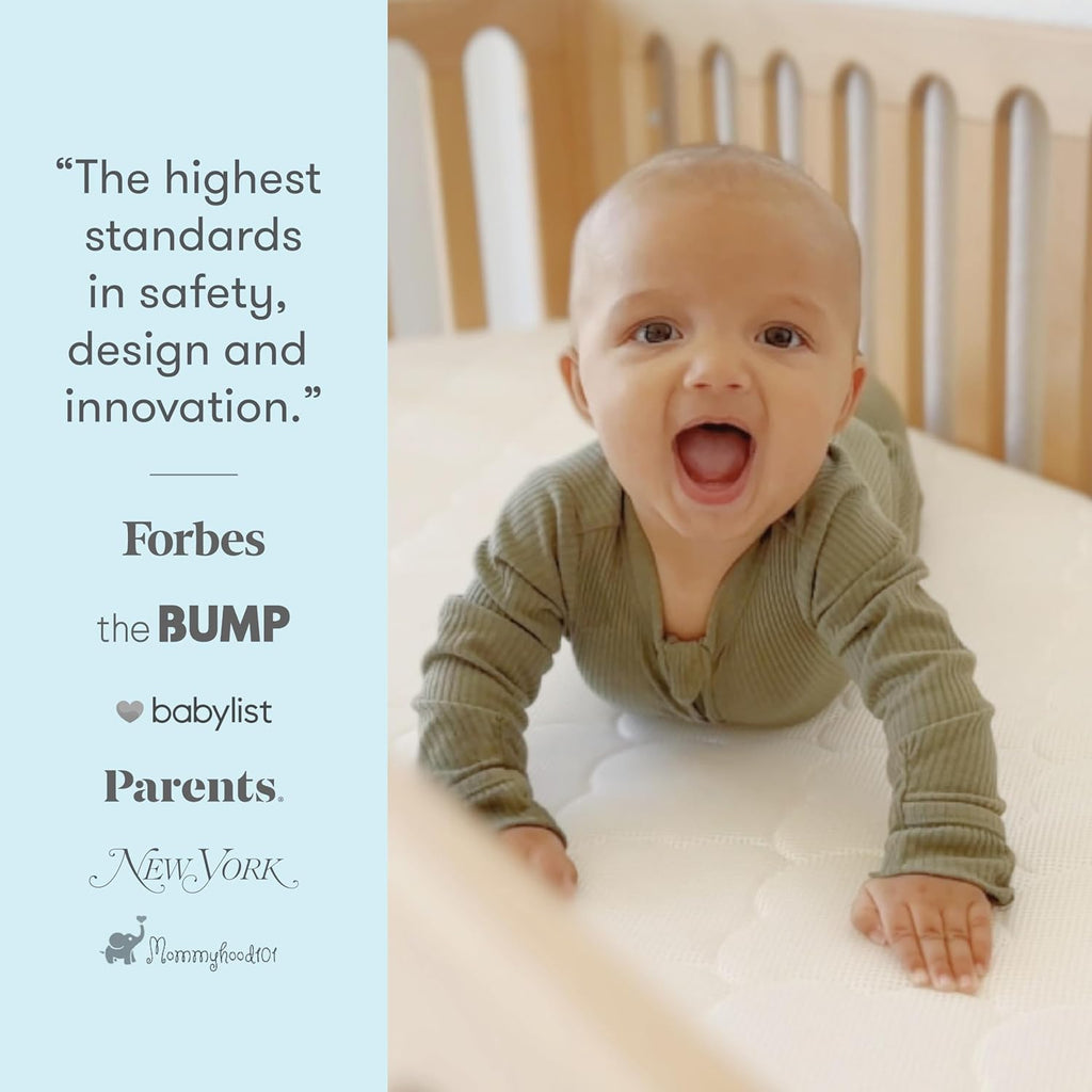 Crib Mattress & Toddler Bed, Breathable & Washable - White