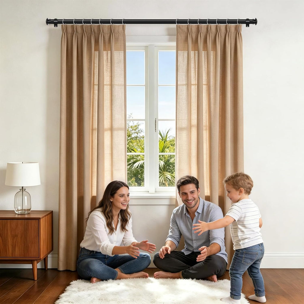 Curtain Rod, Telescoping Splicing 3/4 Drapery Rods for Windows