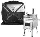 Portale Outdoor Sauna Set with Sauna Tent, Sauna Wood Stove for Dry Sauna, Cooking for Family and Friends