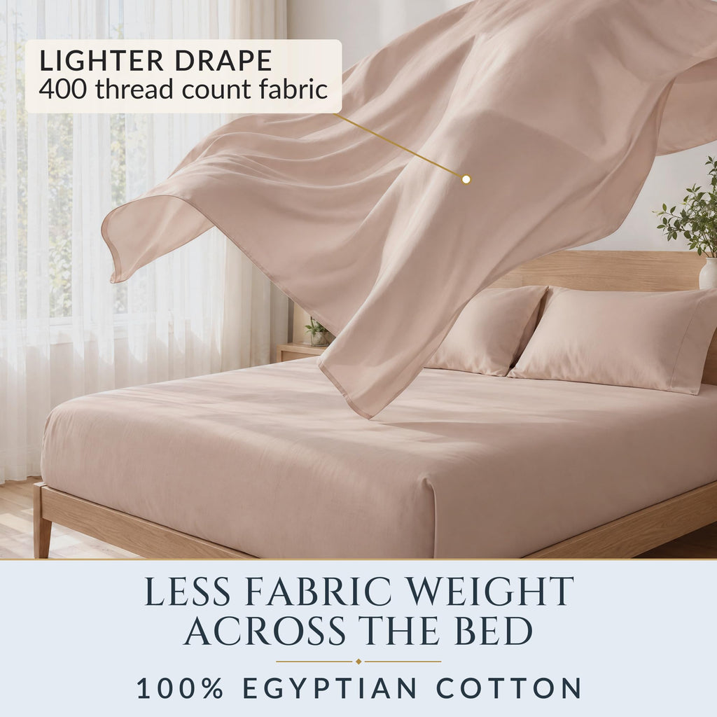 Egyptian Cotton Sheets, 18" Deep Pocket Split King