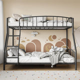 Bunk Bed Twin Over Full with Ladder and Arched Guardrail