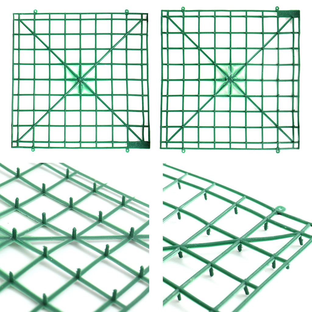 Artificial Flower Grid Panels, DIY Flowers Wall Frames, Flowers Wall Arches Backdrop, Plastic Fences Frames for Wedding