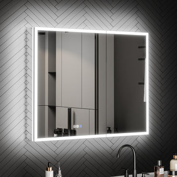 40x 32 in Lighted Medicine Cabinet with Mirror, Front & Backlit