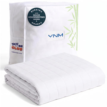 King Size Cooling Weighted Blanket for Adults (88x104 Inches, 20 Pounds, White), Perfect for Hot Sleepers with
