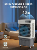 Swamp Cooler, 36 Inch Evaporative Air Cooler with 8 Gal Water Tank, 2500 CFM, 120° Oscillation, 3 Modes & 3 Speeds