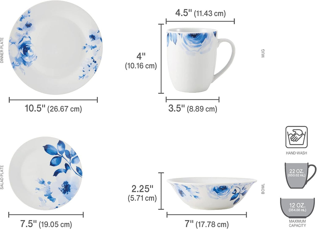And Floyd Bloom 32-Piece Dinnerware Set, Service for 8, Bloom Pattern