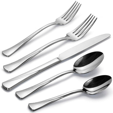 Alice 20-Piece Silverware Set Stainless Steel Flatware Set,Service for 4,Mirror Polished Cutlery Set,Dishwasher Safe